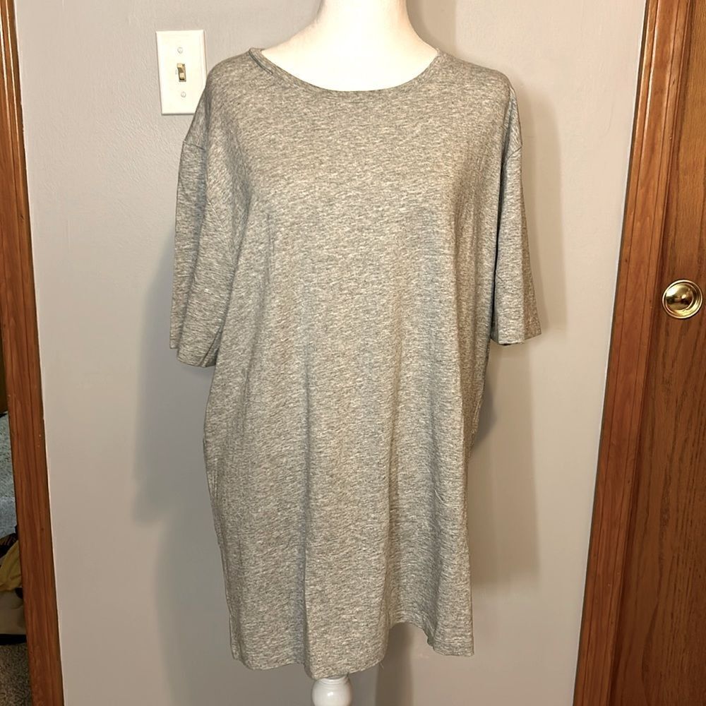 Tommy‎ John marled gray crew neck cotton tshirt size XL BIN E